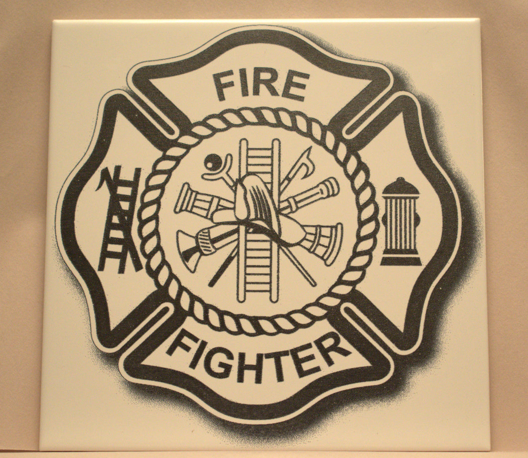 Firefighter Potholder / Coaster